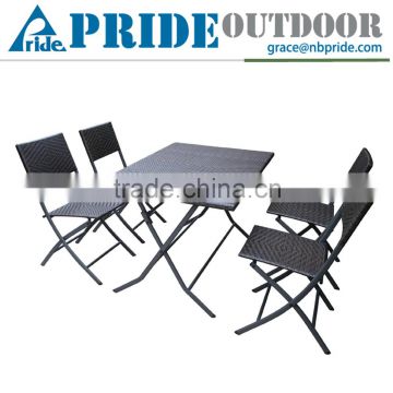 Cheap Foldable Patio Leisure Rattan Product Outdoor Rattan Chair Rattan Dining Set