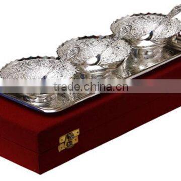 beautiful decorative new design silver plated bowl