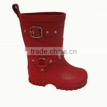 red kids rain boots