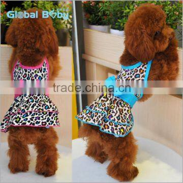 Puppy clothes summer sexy leopard print braces skirt dress for dog