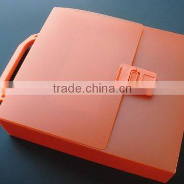 PP Material and Case Shape plastic handle expanding file folder with handle