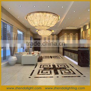 warm white fancy Big project ceiling chandelier crystal lamp from China