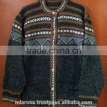 ALPACA WOOL CARDIGAN WITH WOOD BUTTONS