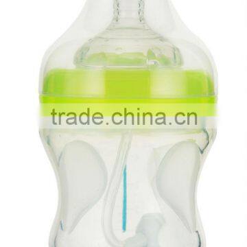 150ml/5oz 2014 New Products Super Wide Neck BPA Free Silicone Baby Feeding Bottle