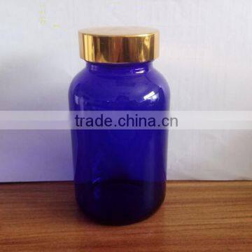 250ml cobalt blue medicine bottle for pill