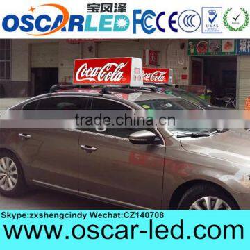 Led light display taxi top advertising signs