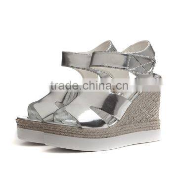 latest cheap silver wedges sandals for women