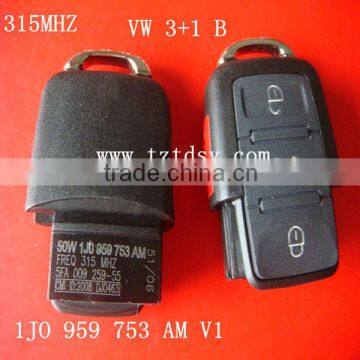 Tongda key high quality 3+1button remote key 315mhz ( 1JO 959 753 AM V1 ) for VW