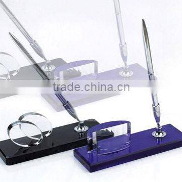 2014 simple beautiful crystal office pen stand