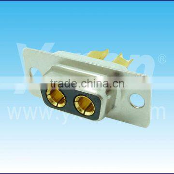 Dongguan Yxcon high current 2W2 Gold plated female solder D-SUB connector