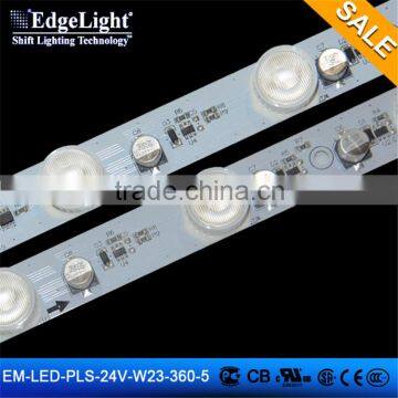 Edgelight hot sale 24V 3535 RGB 950mm waterproof led light strips with lenses