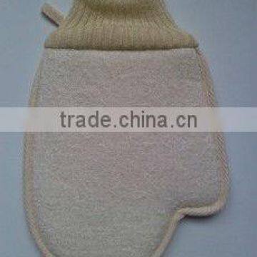 Natural White Bamboo Bath Gloves