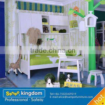 kids beds with slide of solid pine wood #SP-SC011
