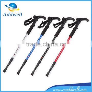 Light weight 3 sections aluminum anti shock retractable alpenstock                        
                                                Quality Choice