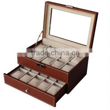 Hot sales 20 piece Luxury PU Watch Case