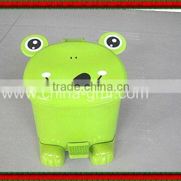 frog green mini plastic dustbin