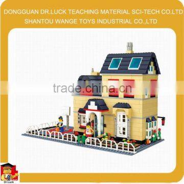New design Funny Villa Block toy creative kids plastic blocks