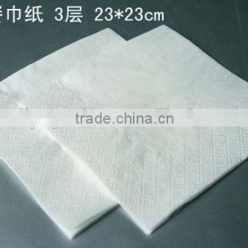 17"*17" 1/4 fold good quality soft folded square paper table napkin