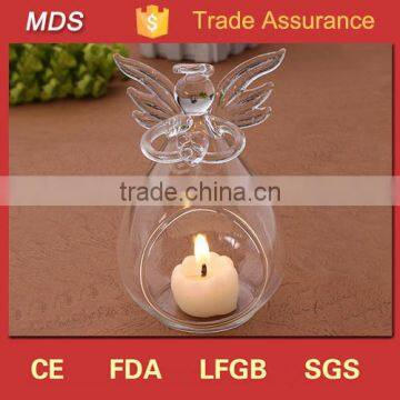 Holiday christmas decoration angel hanging glass candle holder