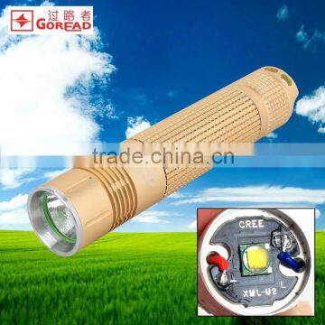 GOREAD Y52 Focusable Zoom U2 Aluminum Golden Color LED Flashlight