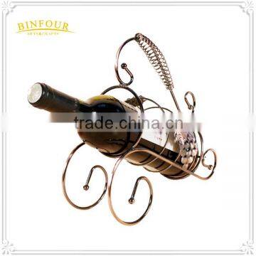 european ornaments home decor gift metal wire wine bottle holder