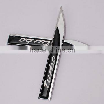 2pcs Chrome Auto Car Dagger Fender Emblems Sticker Badge Decal Fit for TURBO NEW photo-4