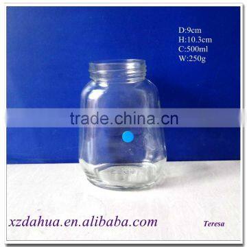 whoelsale 500ml empty glass jam jar