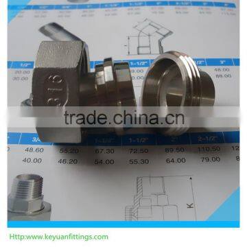 Stainless Steel Barrel Weld Union Conical Seat 1/2 inch