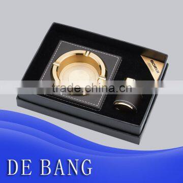 Luxury cover leather custom color custom ashtray, table ashtray