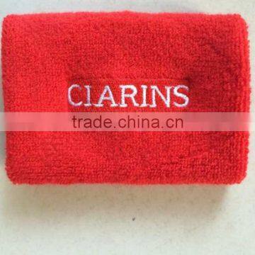 High quality red custom sweatbands no minimum