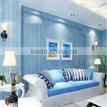 Non Woven New Design Blue Mediterranean Wallpaper Wholesale photo-2