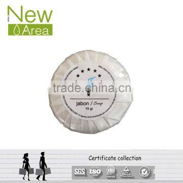 15g white sticker on hotel amenity hotel soap