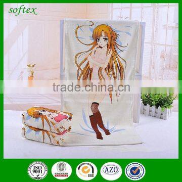 100%cotton Fabric Cartoon Beautiful Girl Temperature Control Color Changing Towel