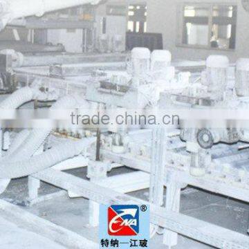 Manufacturing line for high transmissive Low-E coated glass