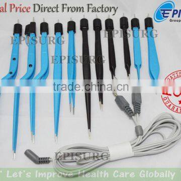 Reusable Non stick, Irrigation Bipolar Forceps + Cord Electrosurgical Instrument