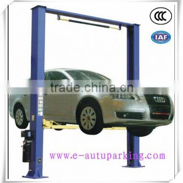 Two post clear floor hydraulic lift for car wash