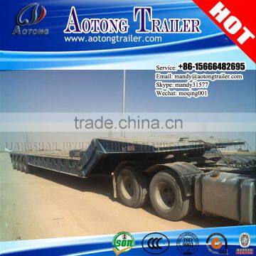 4 axle 100 Tons Folding Gooseneck Low Loader, Lowboy Semi Trailer For Sale                        
                                                Quality Choice