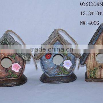 Wedding gift resin cheap bird house for garden