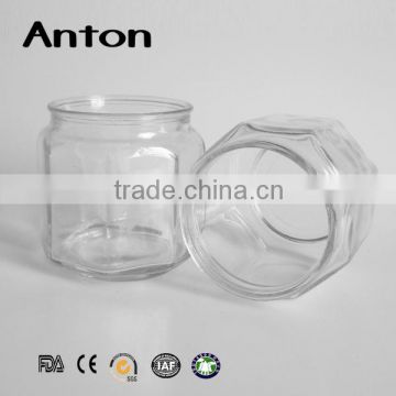 400ml glass storage jar glass bottle with airtight cork top for food