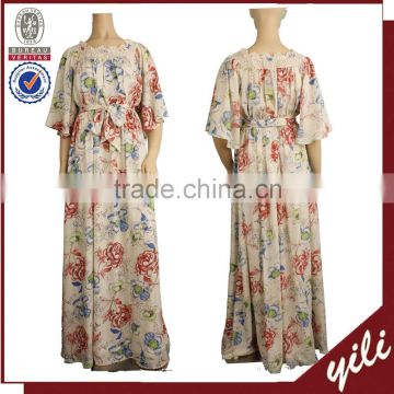 Floral printing long dress chiffon new style dress WD150932729