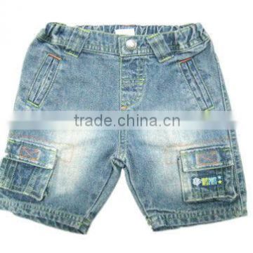 model children wear kids denim jeans shorts cheap baby denim shorts