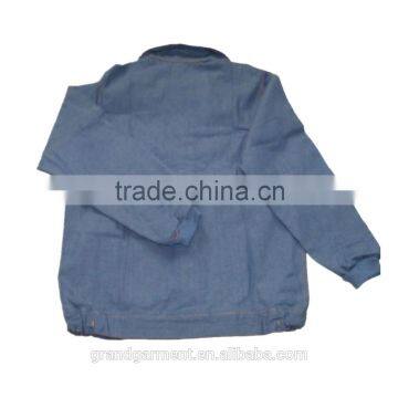 Wholesale Navy Blue Factory Jean Work Jacket photo-3
