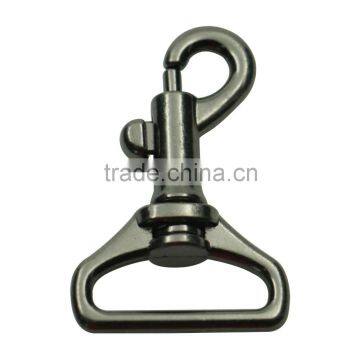 Wholesale nickel free 1" zinc alloy gun plating metal strap buckles dog leash snap hook