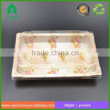 Disposable plastic take away printing sushi tray