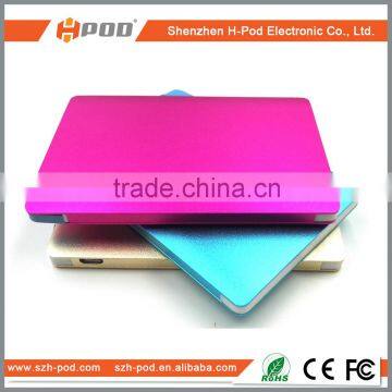 slim metal case power bank 4000mah battery