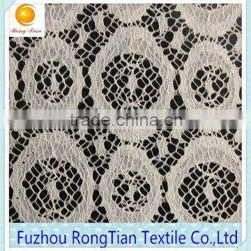 Hot sales nylon cotton printed circle shape Korean lace fabric