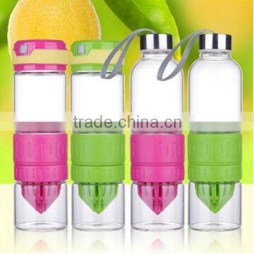 New Product BPA Free 400-500ml Vitality Juice Source Bottle Lemon Cup