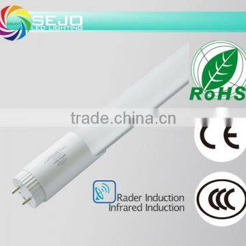 T8 16W radar sensor LED tube milky pc cover CE ROHS