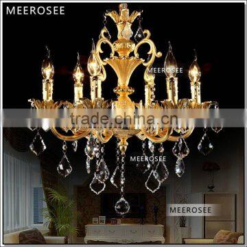 Golden Crystal Chandelier hanging Light Crystal Lusters lustre decorative MD8858-L6