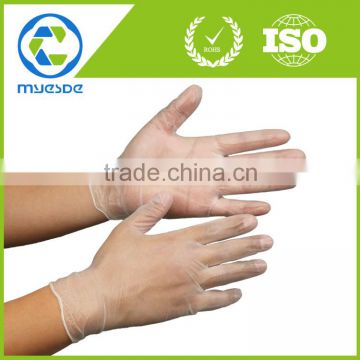 9" disposable powder free PVC gloves for electronic factory